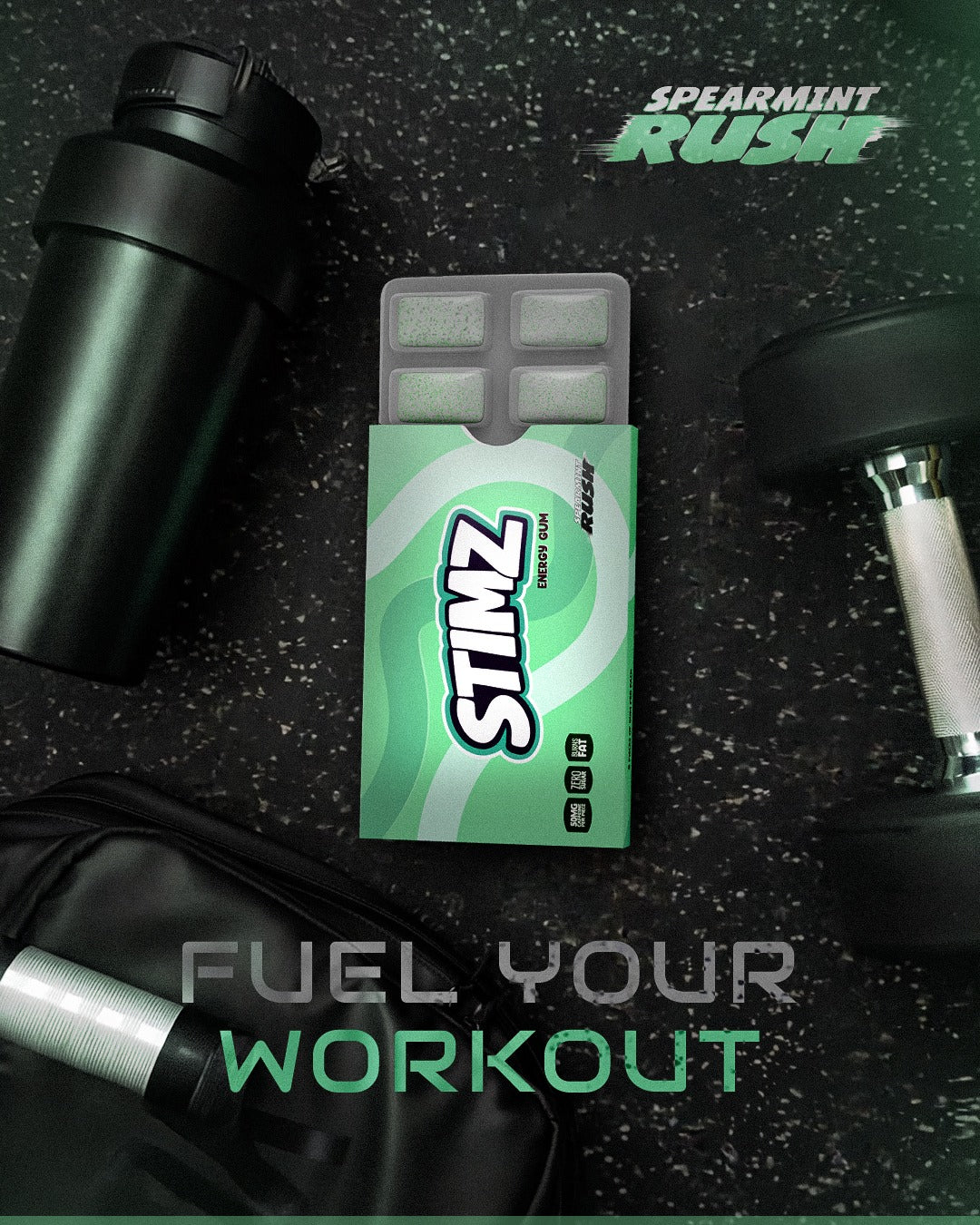 Stimz® Energy Gum Spearmint Rush
